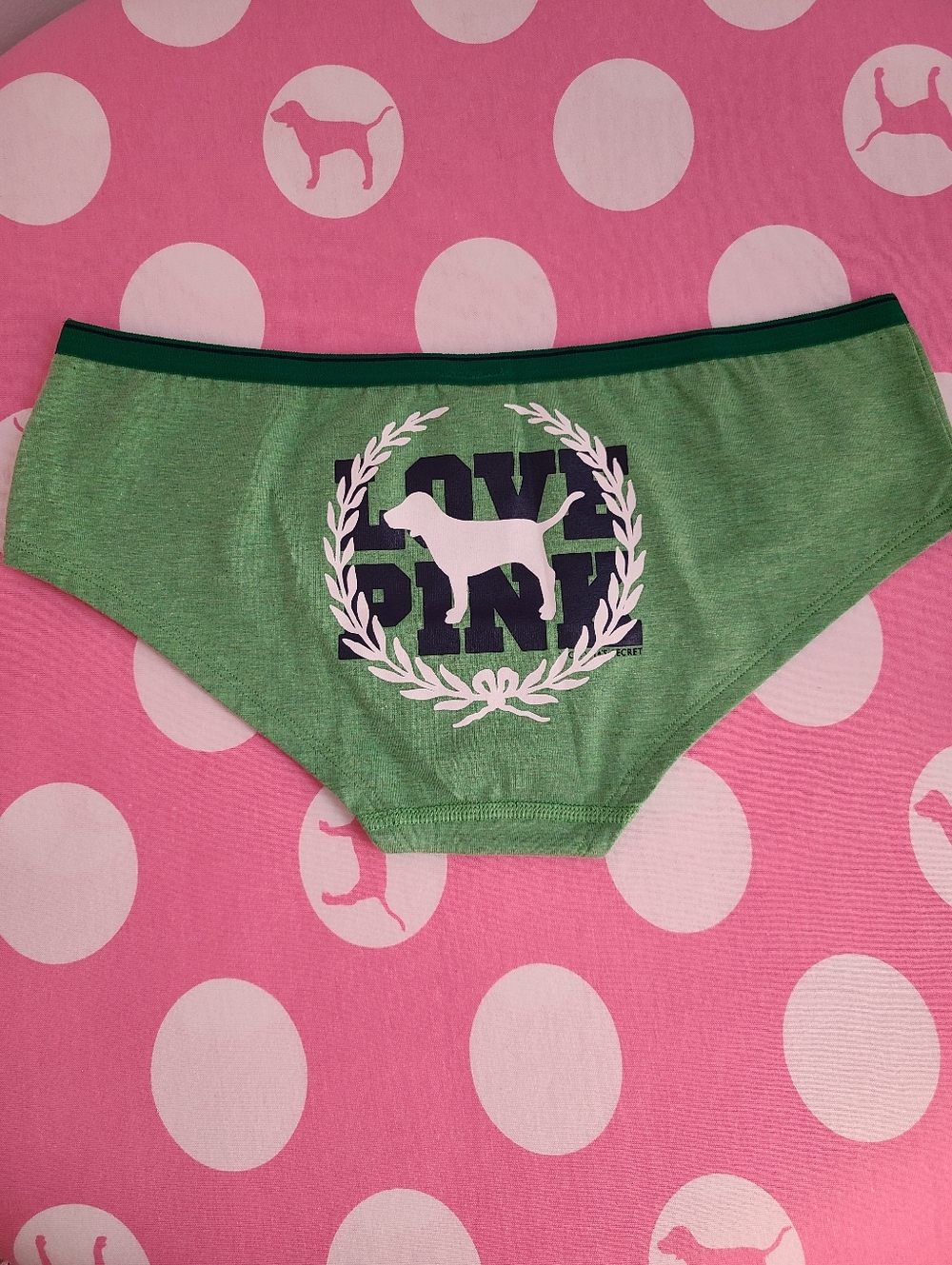 Rare VTG VS PINK Graphic Cotton Low Rise Button Hipster Panty Size Sm